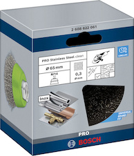 Hrncový kartáč PRO Stainless Steel clean, 65 × 0,3 mm, závit
