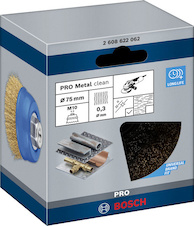 Hrncový kartáč PRO Metal clean, 75 × 0,3 mm, závit