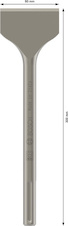 Lopatkový sekáč PRO SDS max-4C, 80 × 300 mm