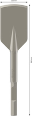 Sekáč na asfalt PRO HEX 28, 125 × 500 mm