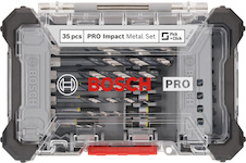 Sada vrtáků do kovu a bitů PRO Impact Metal Set, krabička k vystavení, 6 × 35 ks
