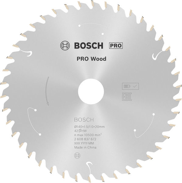 Pilový kotouč PRO Wood cordless pro akumulátorovou okružní pilu, 140 × 1,5 × 20 mm, T42