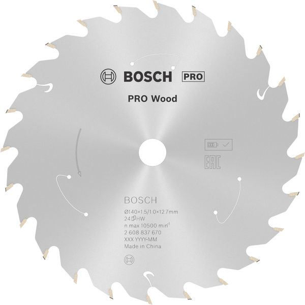 Pilový kotouč PRO Wood cordless pro akumulátorovou okružní pilu, 140 × 1,5 × 12,7 mm