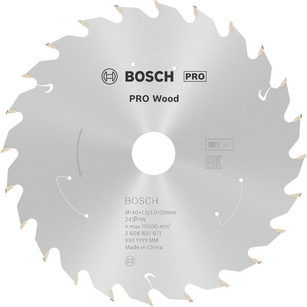 Pilový kotouč PRO Wood cordless pro akumulátorovou okružní pilu, 140 × 1,5 × 20 mm, T24