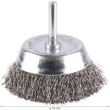 Hrncový kartáč PRO Metal clean, rovná stopka, 70 × 0,2 mm