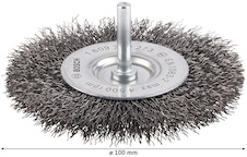 Drátěný kartáč PRO Metal clean, rovná stopka, 100 × 0,3 mm