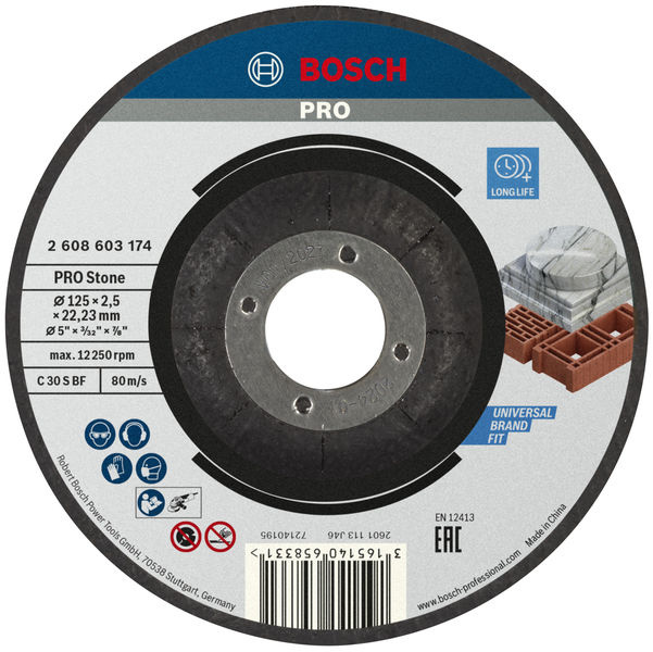 Řezací kotouč PRO Stone, 125 × 2,5 × 22,23 mm