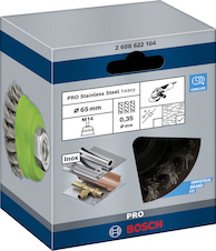 Hrncový kartáč PRO Stainless Steel heavy, 65 × 0,35 mm, závit