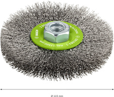 Drátěný kartáč PRO Stainless Steel clean, 115 × 0,3 mm, závit