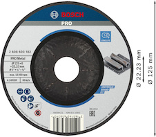 Hrubovací kotouč PRO Metal, 125 × 6 × 22,23 mm