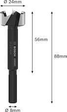 Sada Forstnerových vrtáků EXPERT Wood, 24 mm