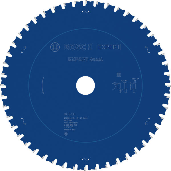 Pilový kotouč EXPERT Steel, 230 × 1,6 × 25,4 mm, T48