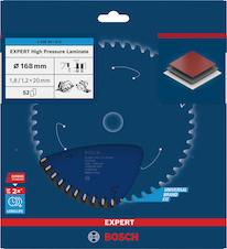 Pilový kotouč EXPERT High Pressure Laminate, 168 × 1,8/1,2 × 20 mm, T52