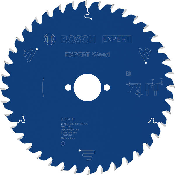 Pilový kotouč EXPERT Wood, 190 × 2/1,3 × 30 mm, T40