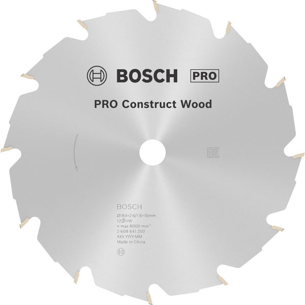 Pilový kotouč PRO Construct Wood pro okružní pilu, 184 × 2,6 × 16 mm