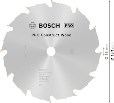 Pilový kotouč PRO Construct Wood pro okružní pilu, 184 × 2,6 × 16 mm