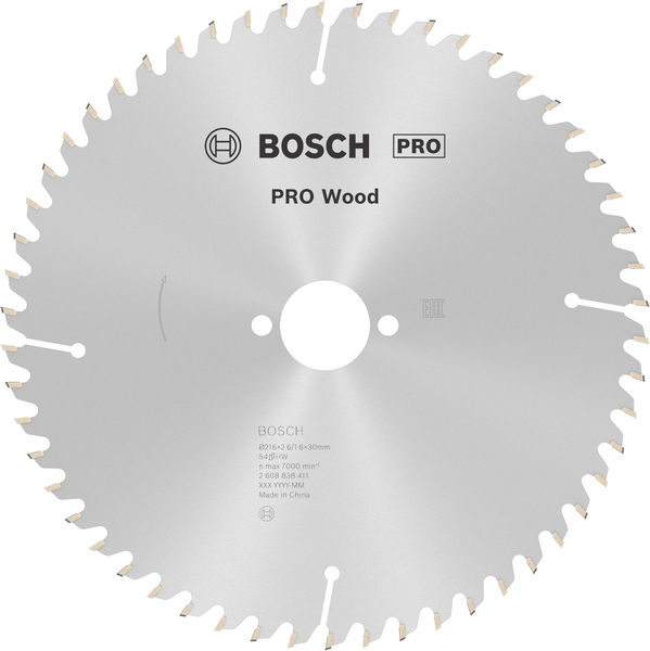 Pilový kotouč PRO Wood pro okružní pilu, 216 × 2,6 × 30 mm, T54