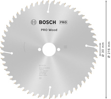 Pilový kotouč PRO Wood pro okružní pilu, 216 × 2,6 × 30 mm, T54
