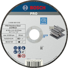 Řezací kotouč PRO Stainless Steel and Metal, 150 × 1,6 × 22,23 mm, rovný