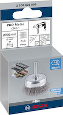 Hrncový kartáč PRO Metal clean, rovná stopka, 50 × 0,3 mm