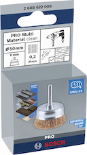 Hrncový kartáč PRO Multi Material clean, rovná stopka, 50 × 0,2 mm
