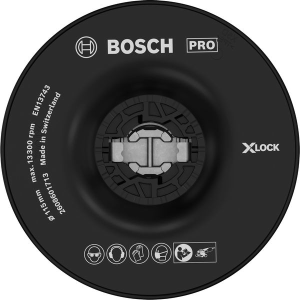 Podložný talíř PRO tvrdý, 115 mm, X-Lock