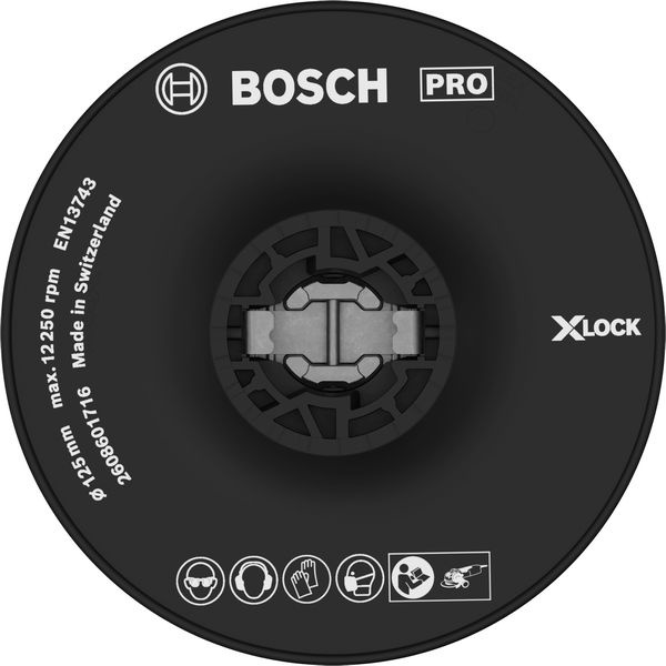 Podložný talíř PRO tvrdý, 125 mm, X-Lock