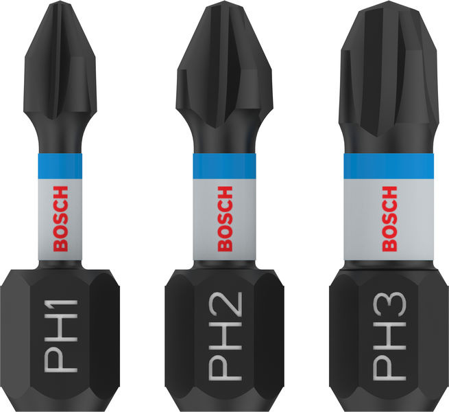 Bity PRO PH Impact, PH1 × 25, PH2 × 25, PH3 × 25 mm, 3 ks