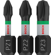 Bit PRO PZ Impact, PZ1 × 25, PZ2 × 25, PZ3 × 25 mm, 3 ks