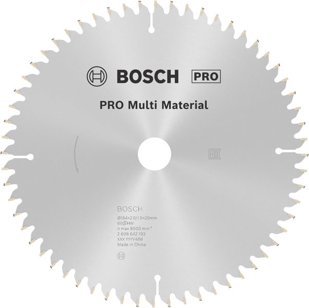 Pilový kotouč PRO Multi Material pro okružní pilu, 184 × 2 × 20 mm