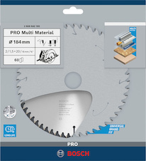 Pilový kotouč PRO Multi Material pro okružní pilu, 184 × 2 × 20 mm