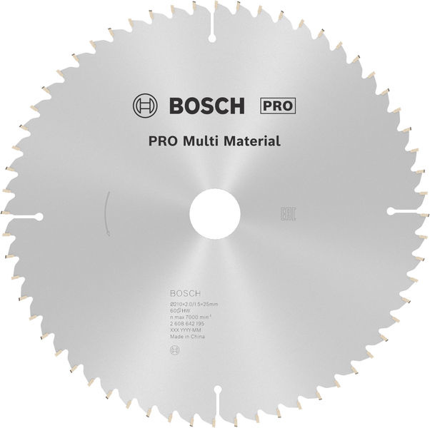 Pilový kotouč PRO Multi Material pro okružní pilu, 210 × 2 × 25 mm