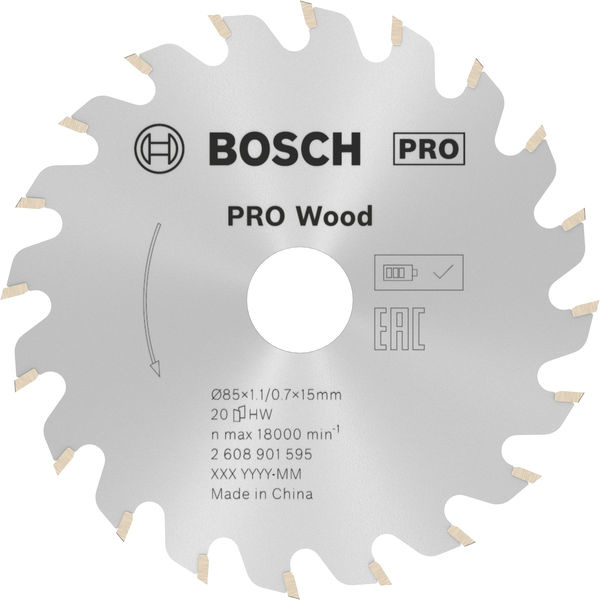 Pilový kotouč PRO Wood pro okružní pilu, 85 × 1,1 × 15 mm, T20