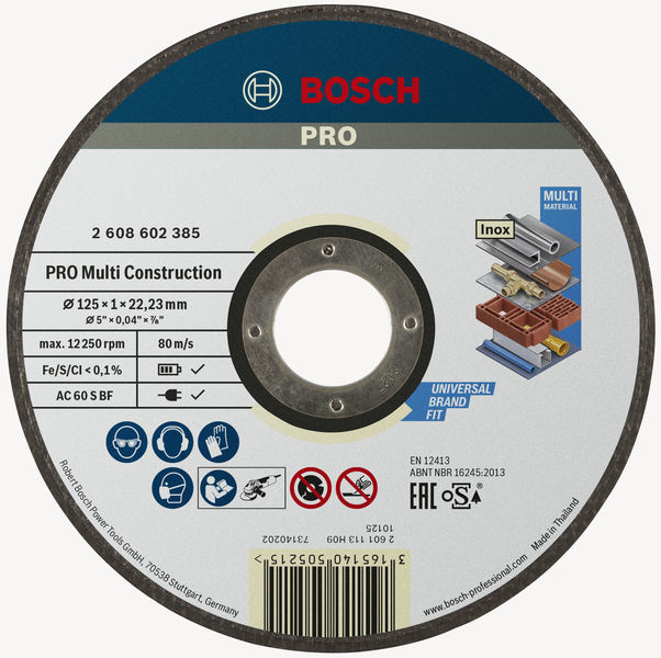 Řezací kotouč PRO Multi Material, 125 × 1 × 22,23 mm