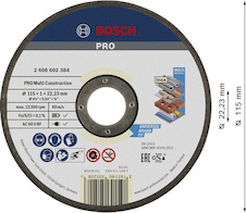 Řezací kotouč PRO Multi Material, 115 × 1 × 22,23 mm