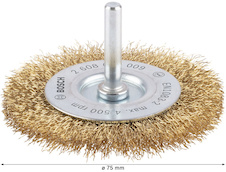 Drátěný kartáč PRO Multi Material clean, rovná stopka, 75 × 0,2 mm