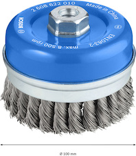 Hrncový kartáč PRO Metal heavy, 100 × 0,5 mm, závit