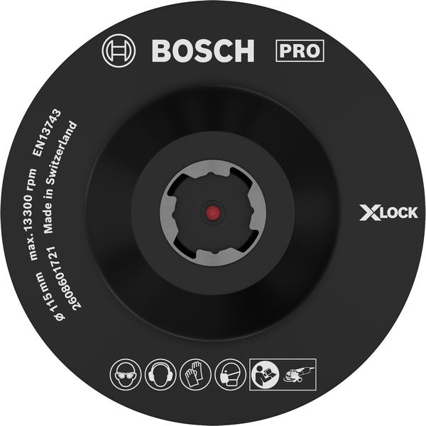 Podložný talíř PRO Backing Pad, X-Lock, 115 mm, s upínacím systémem se suchým zipem