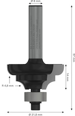 Fréza PRO Classical Ogee, R 4,8, stopka 8 mm