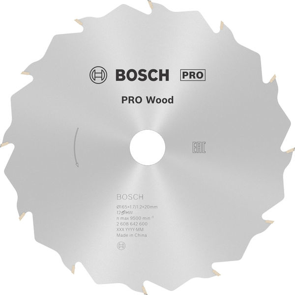 Pilový kotouč PRO Wood pro okružní pilu, 165 × 1,7 × 20 mm, T12