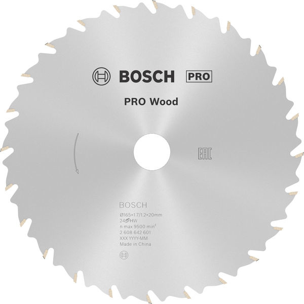 Pilový kotouč PRO Wood pro okružní pilu, 165 × 1,7 × 20 mm, T24
