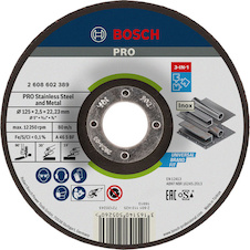 Řezací kotouč PRO Stainless Steel and Metal 3-in-1 Disc, 125 × 2,5 × 22,23 mm