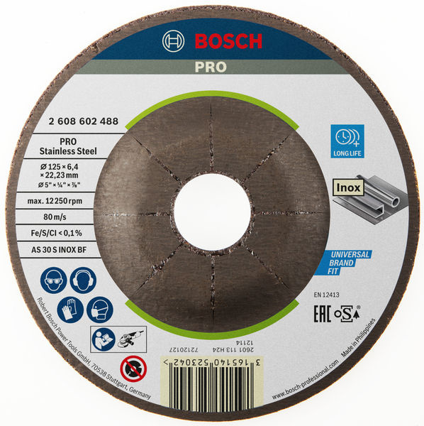 Hrubovací kotouč PRO Stainless Steel, 125 × 6 × 22,23 mm