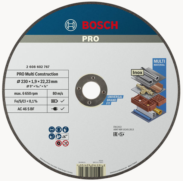 Řezací kotouč PRO Multi Material, 230 × 1,9 × 22,23 mm