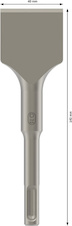 Lopatkový sekáč PRO SDS plus-4C 40 × 140 mm