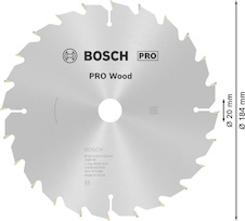 Pilový kotouč PRO Wood pro okružní pilu, 184 × 2 × 20 mm