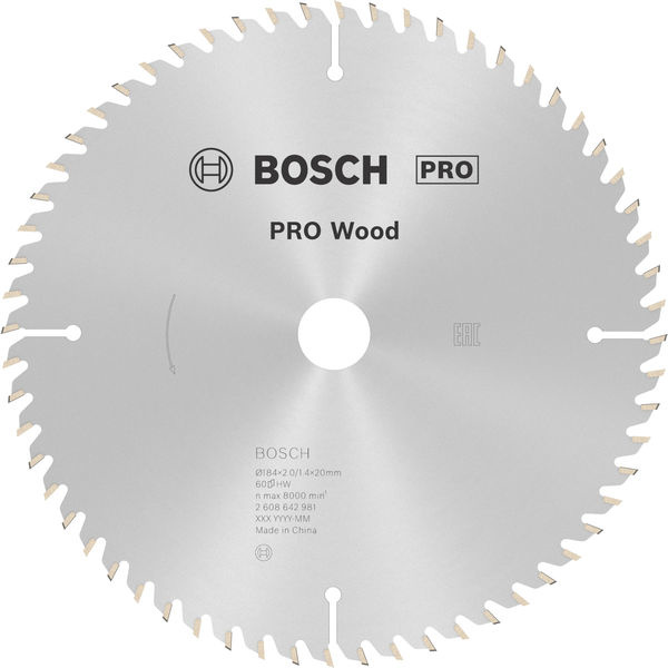 Pilový kotouč PRO Wood pro okružní pilu, 184 × 2 × 20 mm
