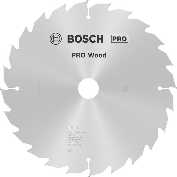 Pilový kotouč PRO Wood pro okružní pilu, 254 × 2,5 × 30 mm