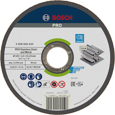 Řezací kotouč PRO Stainless Steel and Metal, 125 × 1,6 × 22,23 mm, rovný, oSa