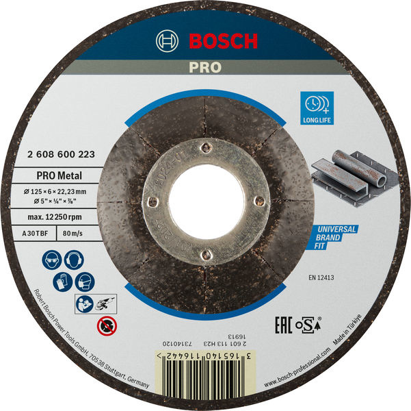 Hrubovací kotouč PRO Metal, 125 × 6 × 22,23 mm, oSa